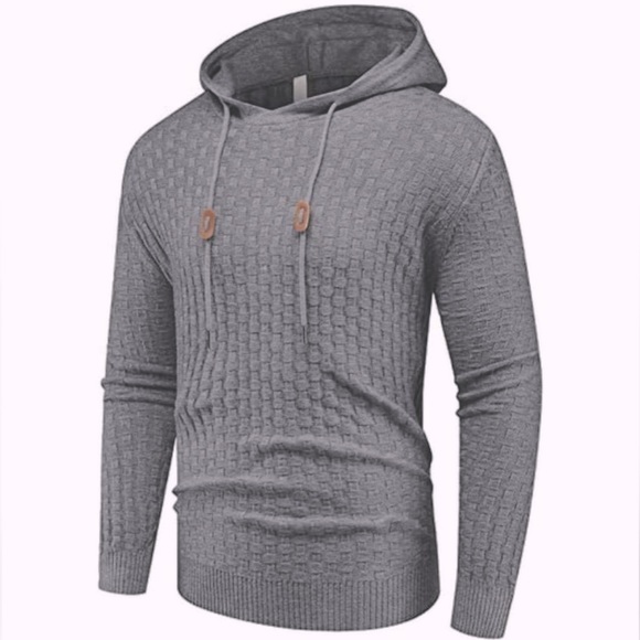 NWT Limitsix Quilted Hoodie Pullover Sweater gray in size X-Large - Picture 3 of 4